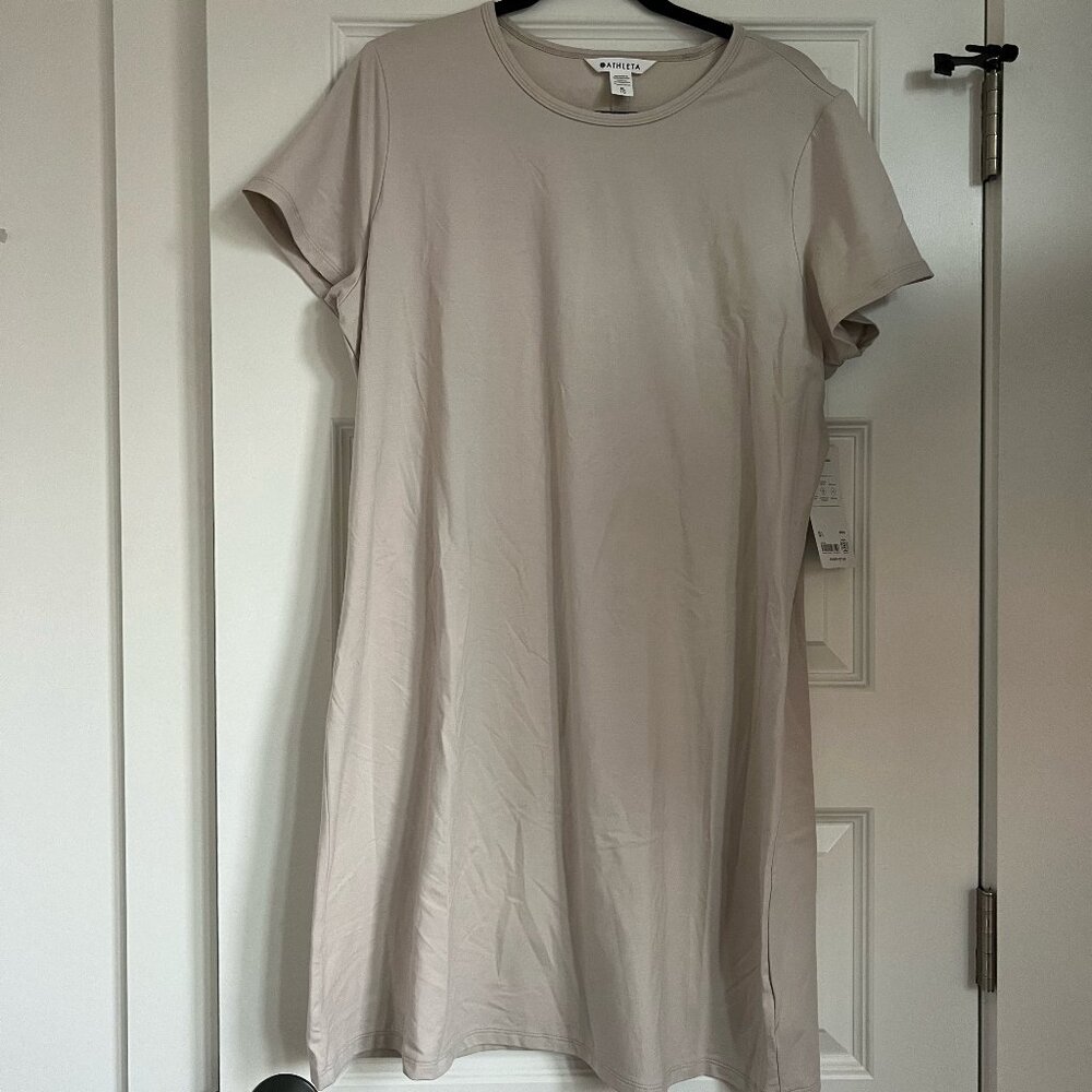 Athleta Beige T Shirt Dress